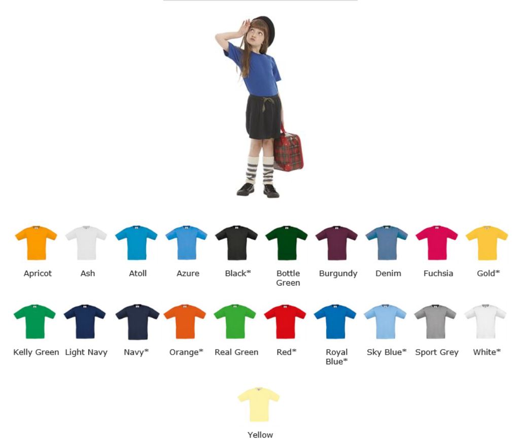 B&C BA150B Kids Exact 150 T-Shirt - Click Image to Close